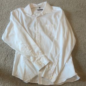 Geoffrey Beene 17 36/37 white dress shirt